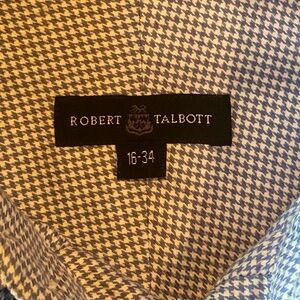 Blue and White Houndstooth Shirt